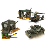 Army Base Playset 1086 Pieces 4 soldiers