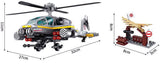 Military Apache Helicopter 280 Pieces & 3 Soldiers