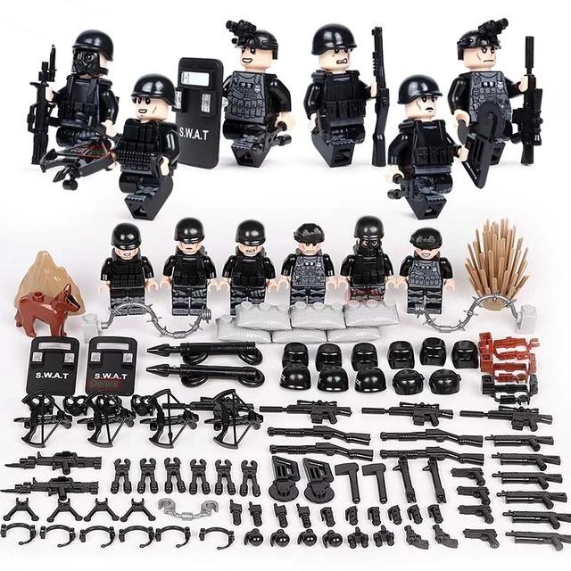 SWAT Soldiers Brick Toys - Soldiers with Weapons – The Brick Armory