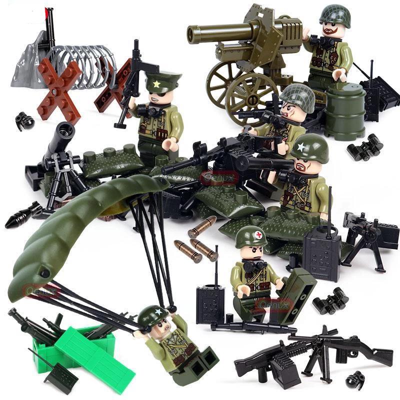 Brick Toy WW2 Soldiers with Weapons – The Brick Armory