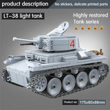 LT-38 German Light Tank 535 Pieces + Weapons