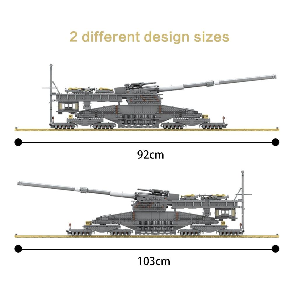 LEGO MOC 800mm Railway Gun Gustav by ReaperX_9