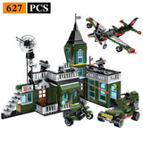 Military Base WW2 1484 Pieces 12 Soldiers