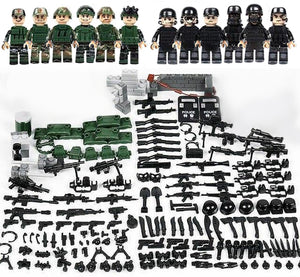 US Marines + SWAT Operations 12-Pack soldier with Weapons & Barricades