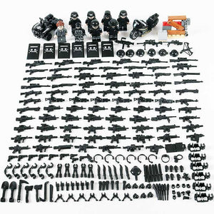 LegoSWAT Soldiers 8-Pack with Bike Quad & Weapons