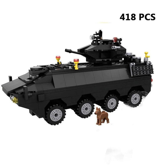 SWAT Tank 418 Pieces 3 Soldiers + Dog