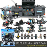 SWAT Playset 8in1 Truck/Vehicles 647 Pieces 8 Soldiers