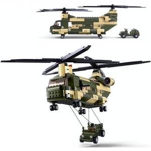 Army Helicopter Cargo Playset 520 Pieces