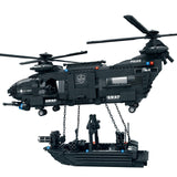 SWAT Team Playset Helicopter + Boat 1351 Pieces