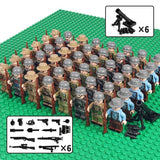 Compatible Lego Toy WW2 Soldiers Minifigures with Weapons
