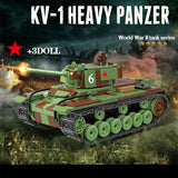 KV 1 Russian Heavy Panzer Tank 768 Pieces + Weapons