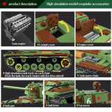 KV 1 Russian Heavy Panzer Tank 768 Pieces + Weapons