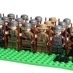 WW2 Soldiers  24-Pack with Weapons - All Fighting Countries